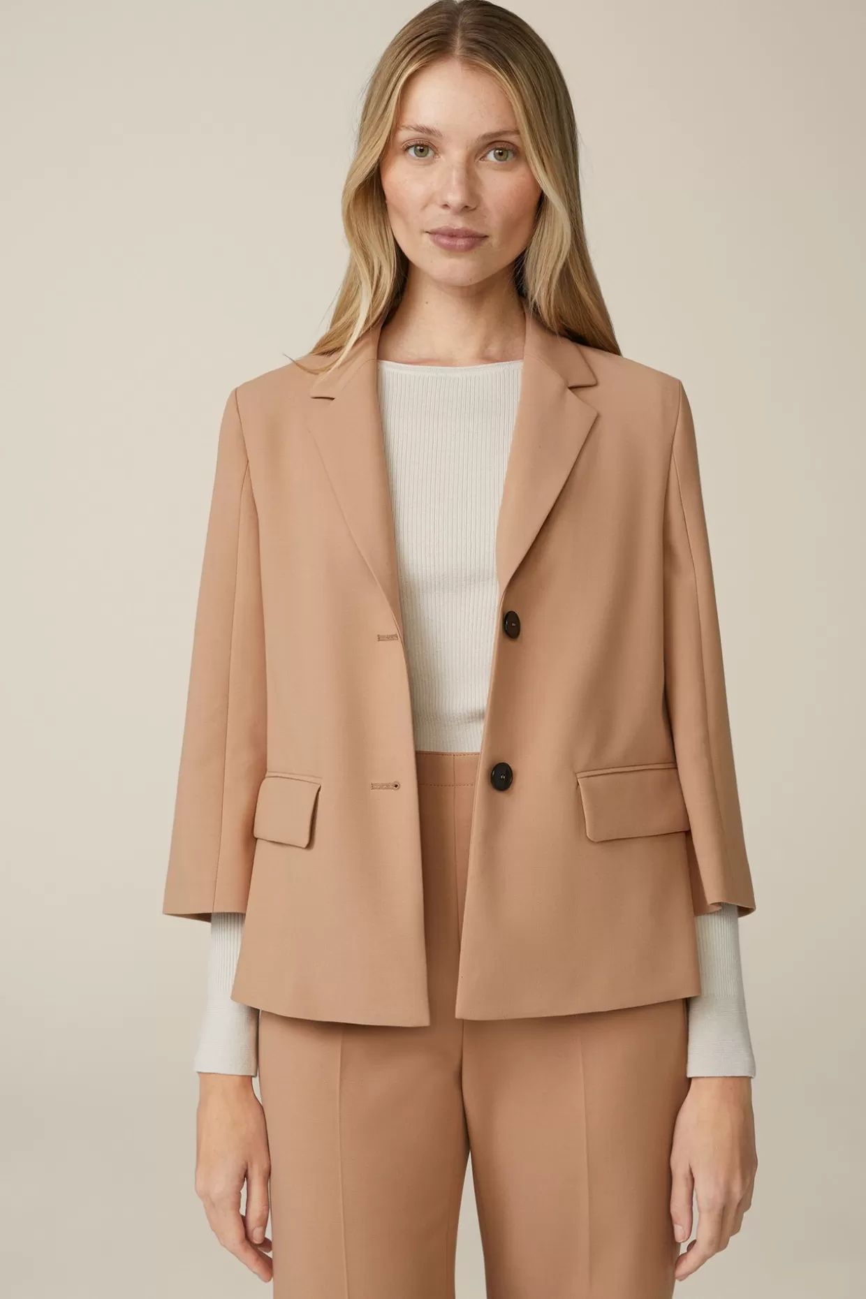 Damen Windsor Crepe-Blazer-Jacke In