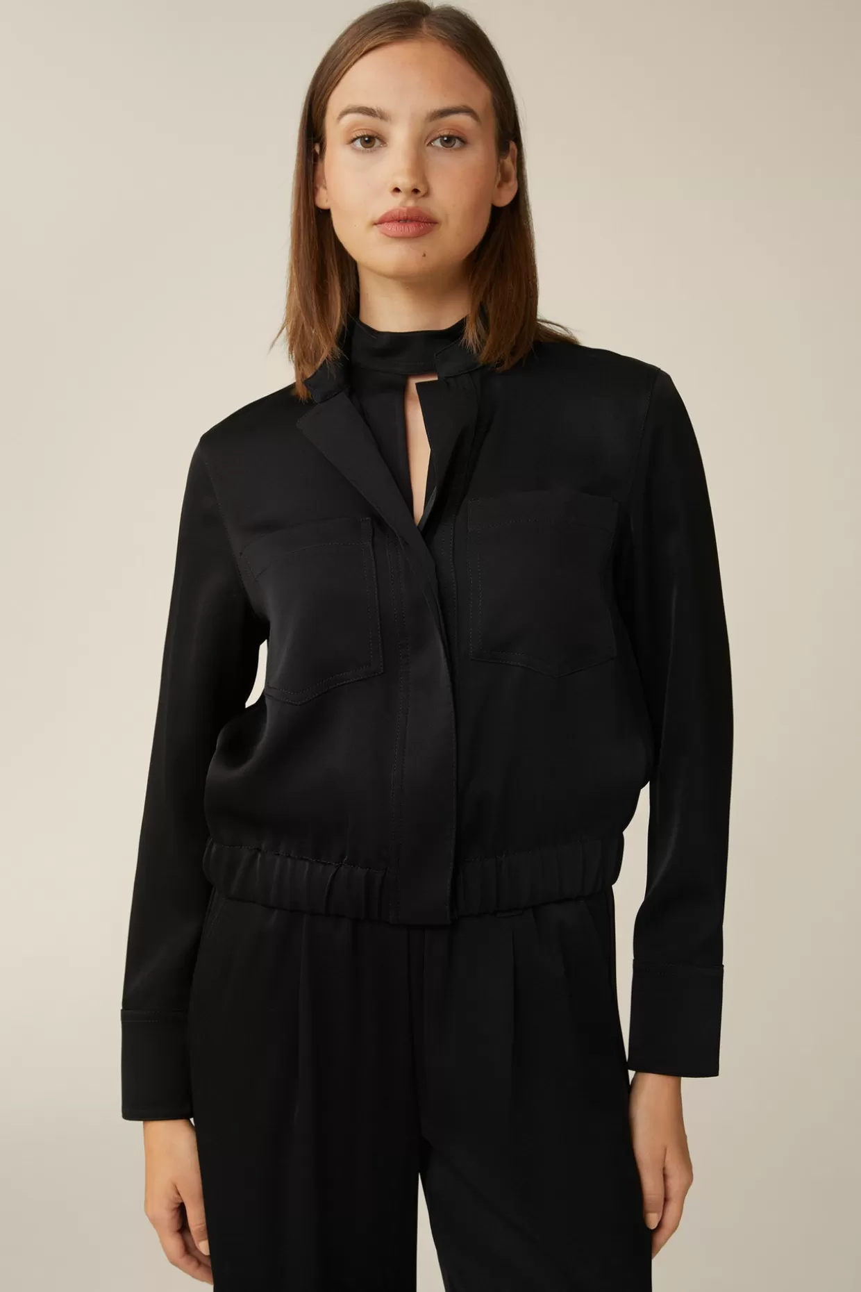 Damen Windsor Crepe-Blouson In