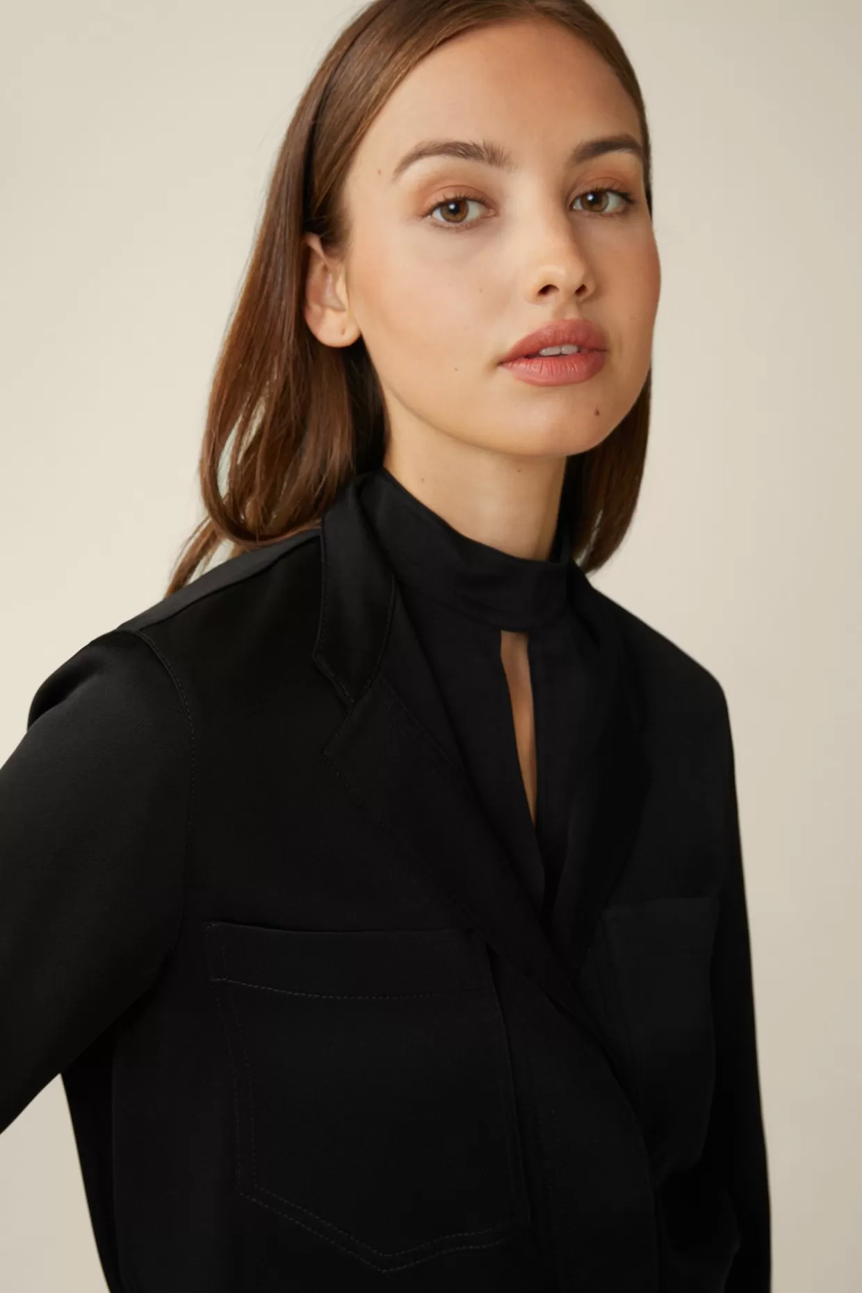 Damen Windsor Crepe-Blouson In