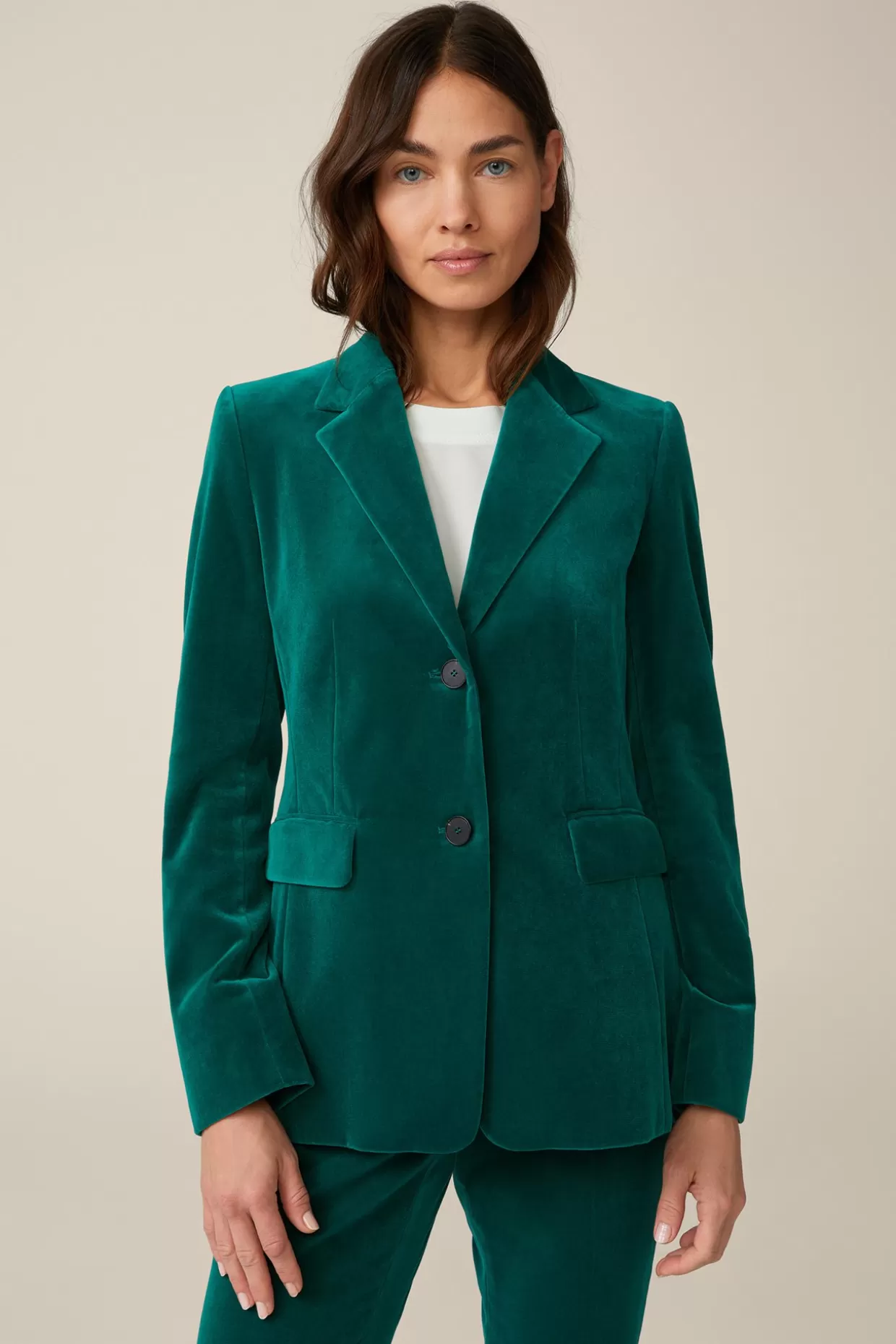 Damen Windsor Samt-Blazer In