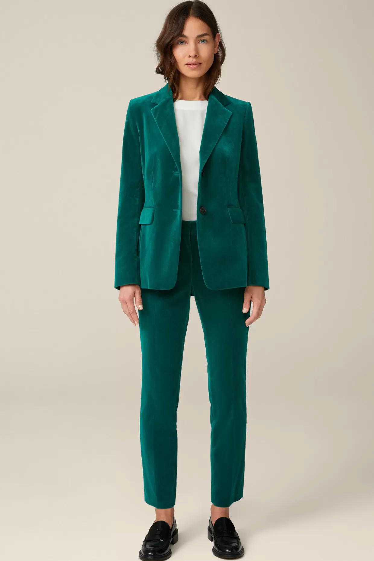 Damen Windsor Samt-Blazer In