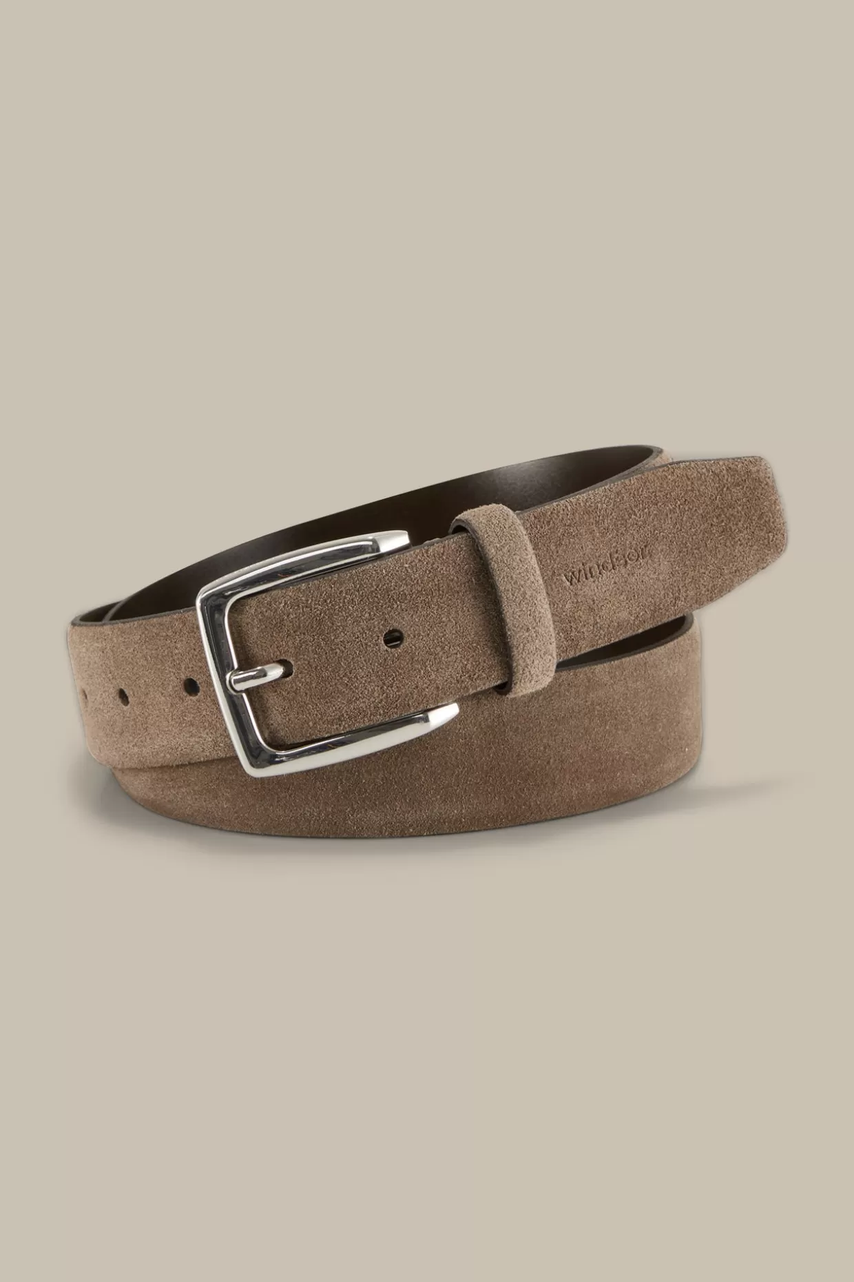 Herren Windsor Veloursleder-Gürtel In